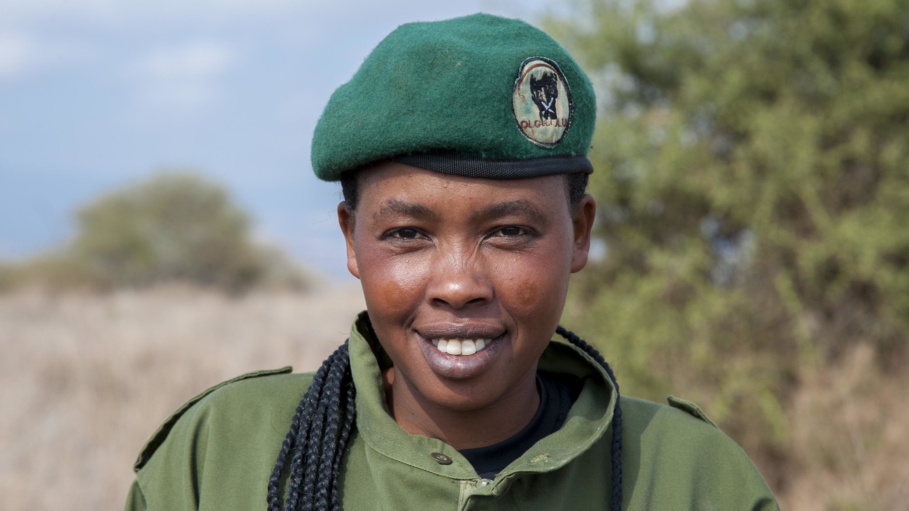 closeup of a woman ranger dressed in uniform