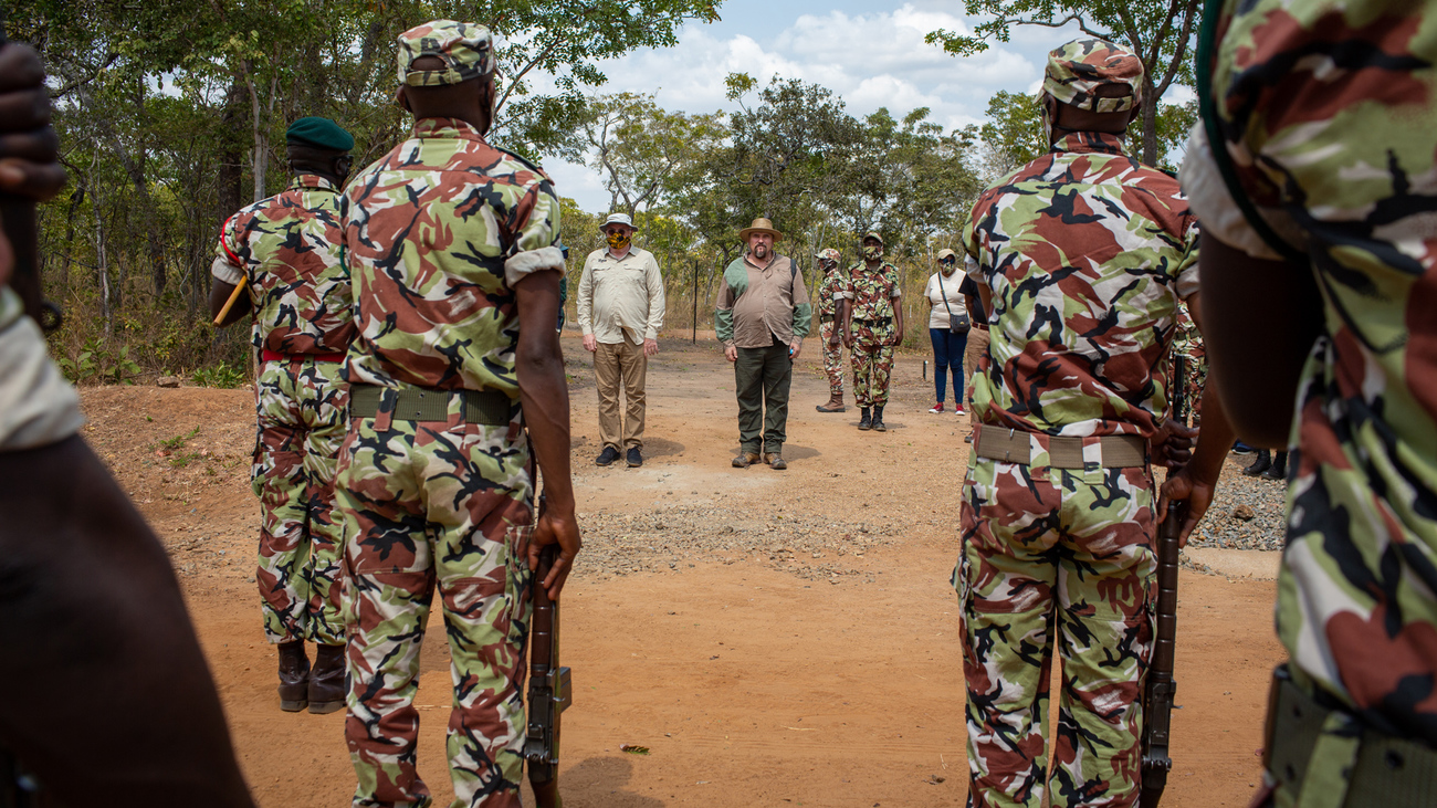 rangers standing at attention