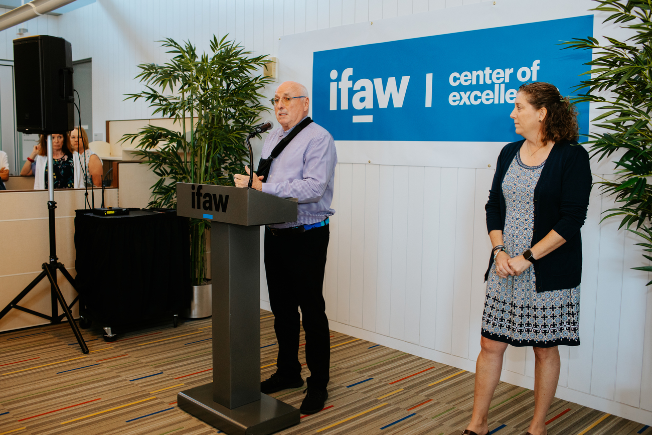 Azzedine Downes, IFAW President and CEO, giving a speech