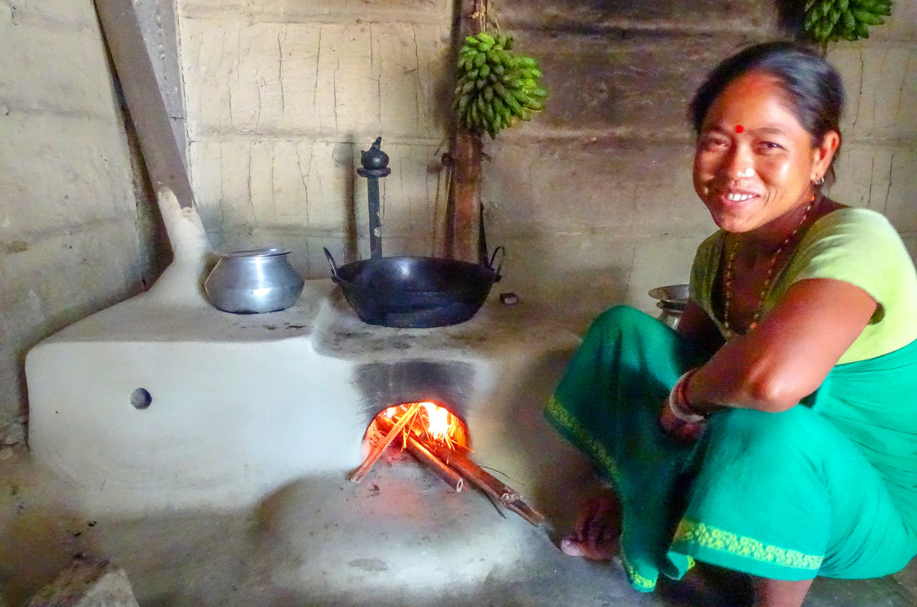 Improved cookstove design for domestic use, installed in Barpathar village in 2012 and still in use.