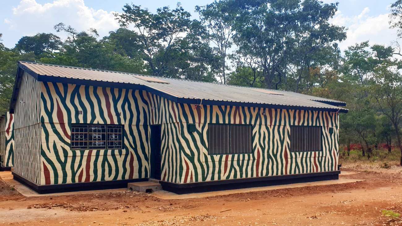 New quarters for rangers at Chikomeni base, Lukusuzi National Park, Zambia.