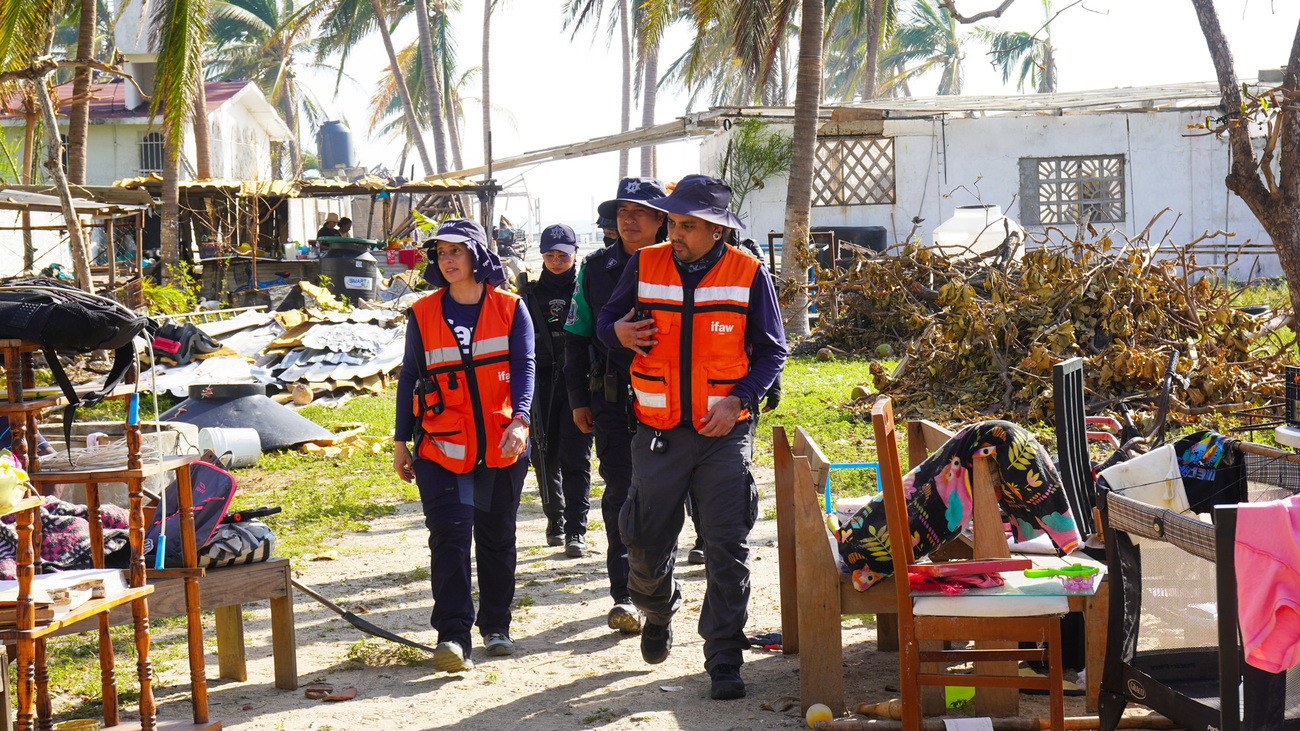 IFAW responders survey the destruction caused by Hurricane Otis in Acapulco, Mexico.