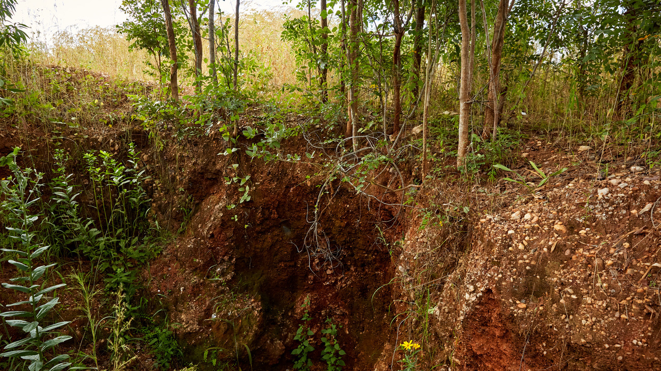 Remnants of an old illegal mine, Chikomeni, Zambia.