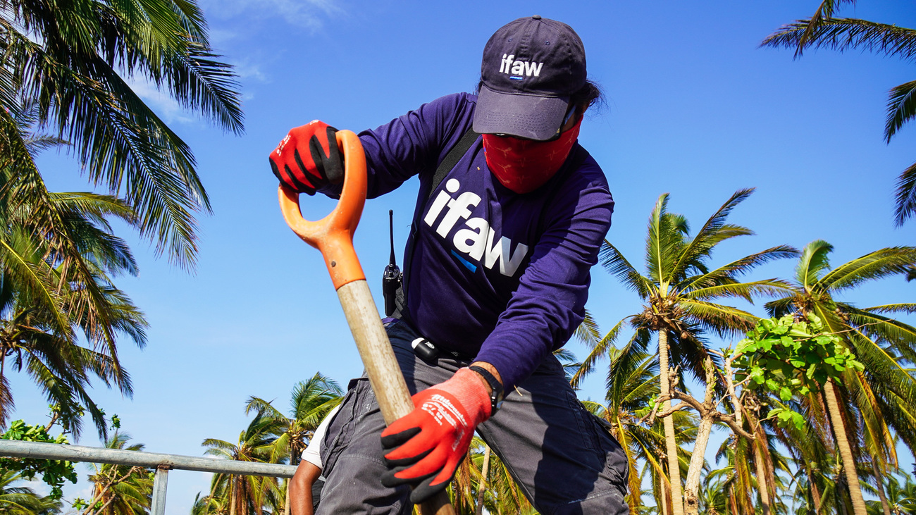 The IFAW team deployed to a leatherback turtle nesting site damaged by Hurricane Otis in Acapulco, Mexico.