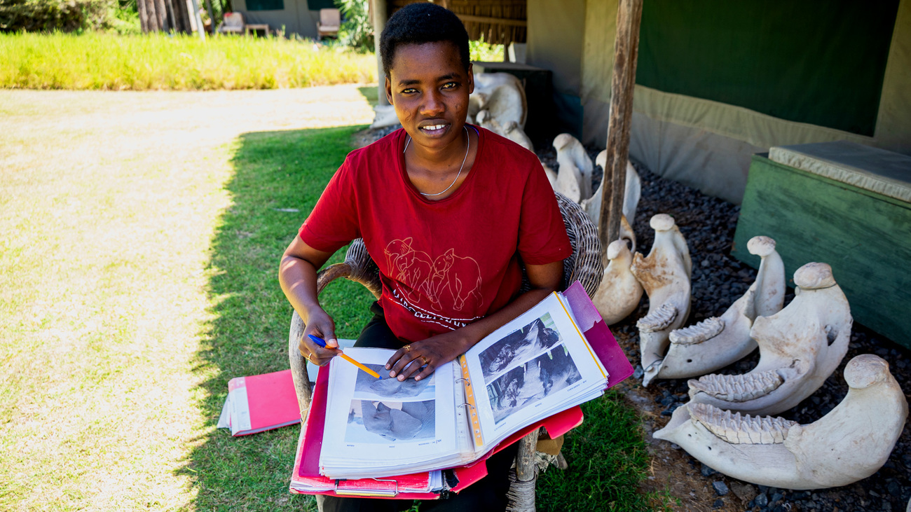 Cecilia Parrae, field researcher at Amboseli Trust for Elephants and IFAW scholarship recipient.
