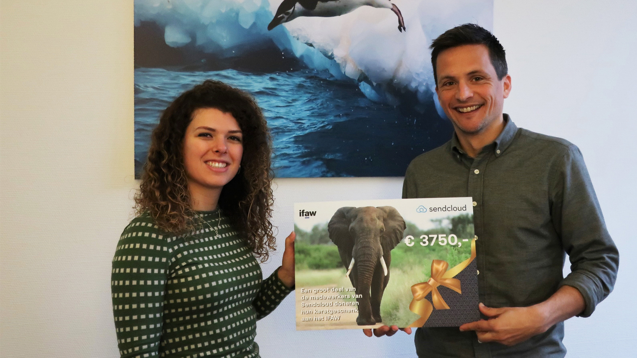 Medewerkers van Sencloud schenkten in December 2024 hun kerstgeschenk aan IFAW