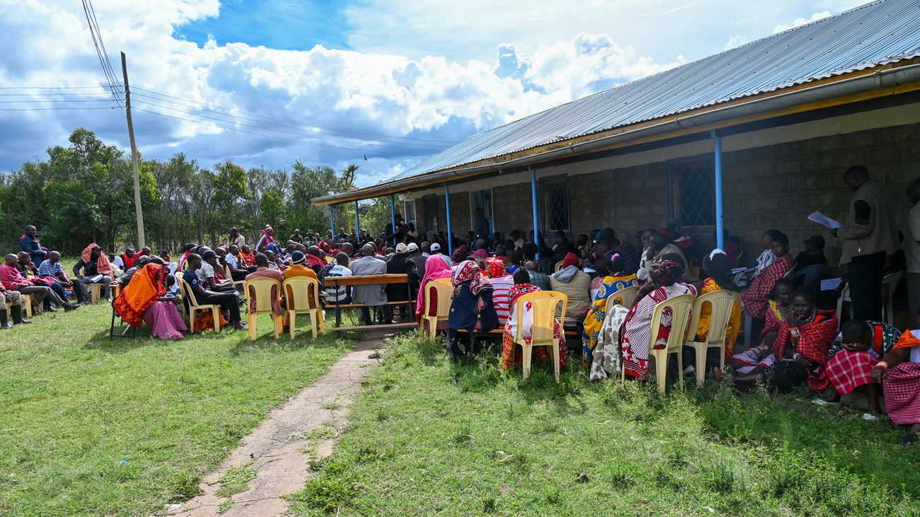 Public participation exercise in Narok County, Kenya to sensitize the general public on the wildlife conservancies bill 2026.