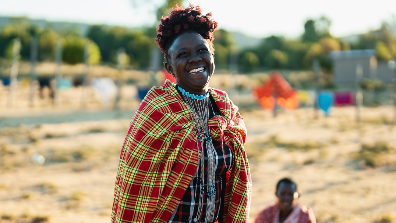Gladys, a representative from one of eight legally registered, IFAW-supported women’s groups in Loita engaged in alternative livelihoods: beadwork, bullock fattening, and livestock enterprises.